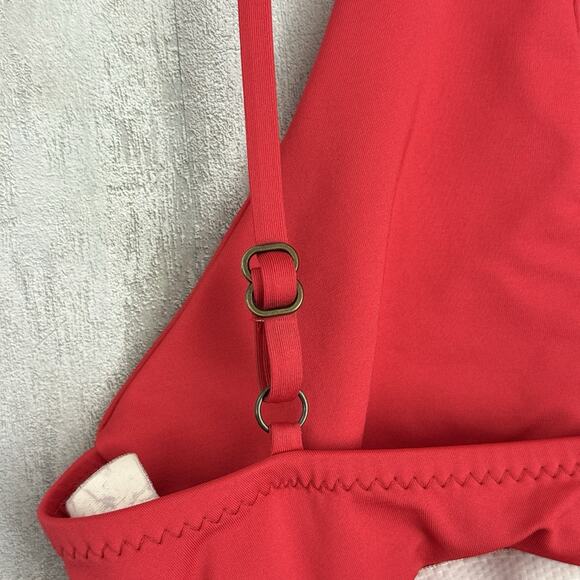 Becca by Rebecca Virtue One Piece Swimsuit Sz S Red Cutout Back Non Padded Beach - Picture 9 of 16